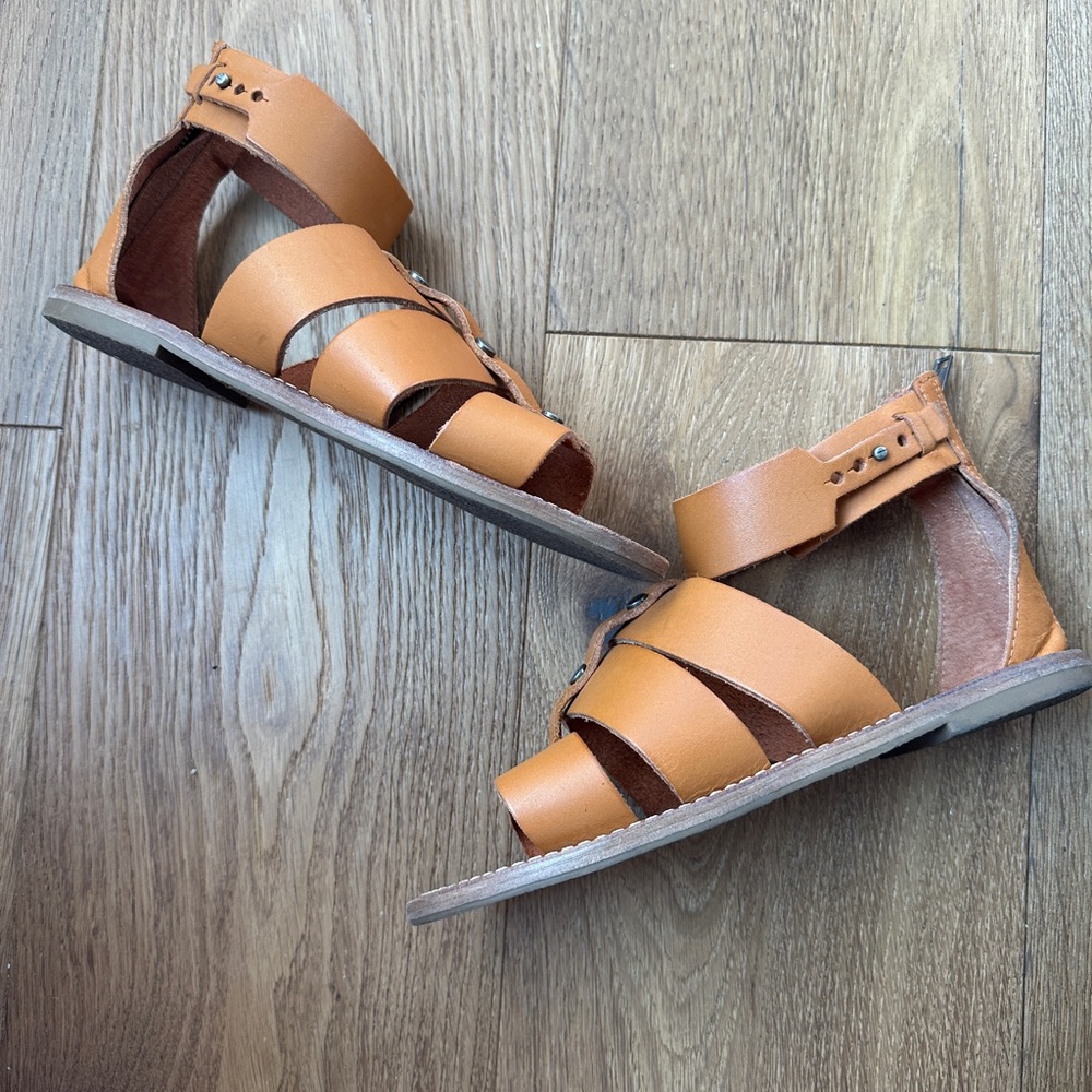Madewell Brown Leather Gladiator Sandals Size 7
